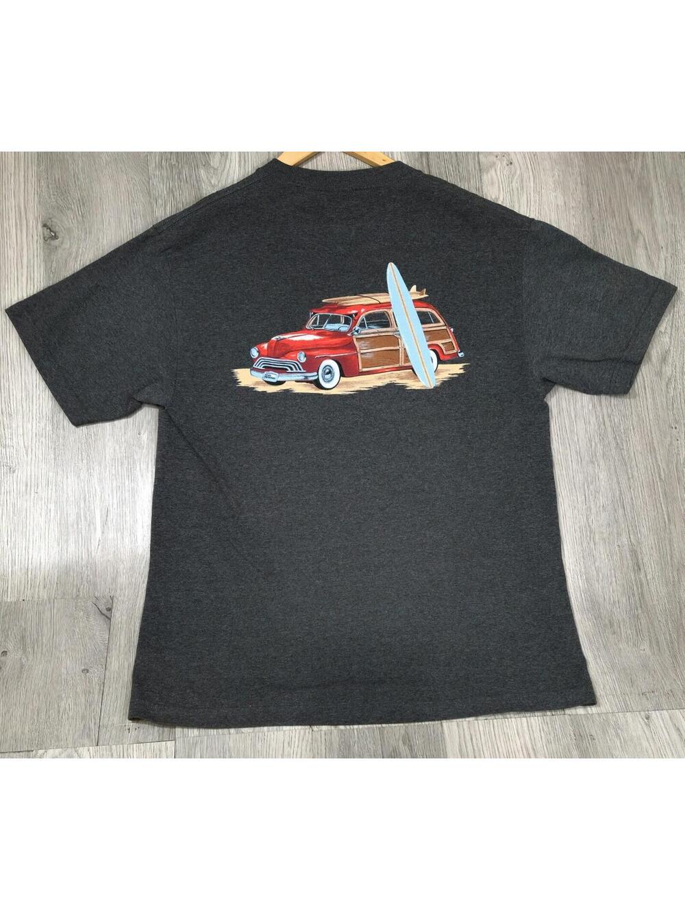 Reyn Spooner Hawaiin Shirt Large Graphic Print Surf Boards Vintage Vehicle #12